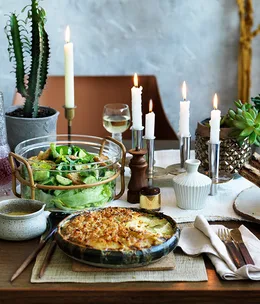 Potato gratin with parmesan crumb