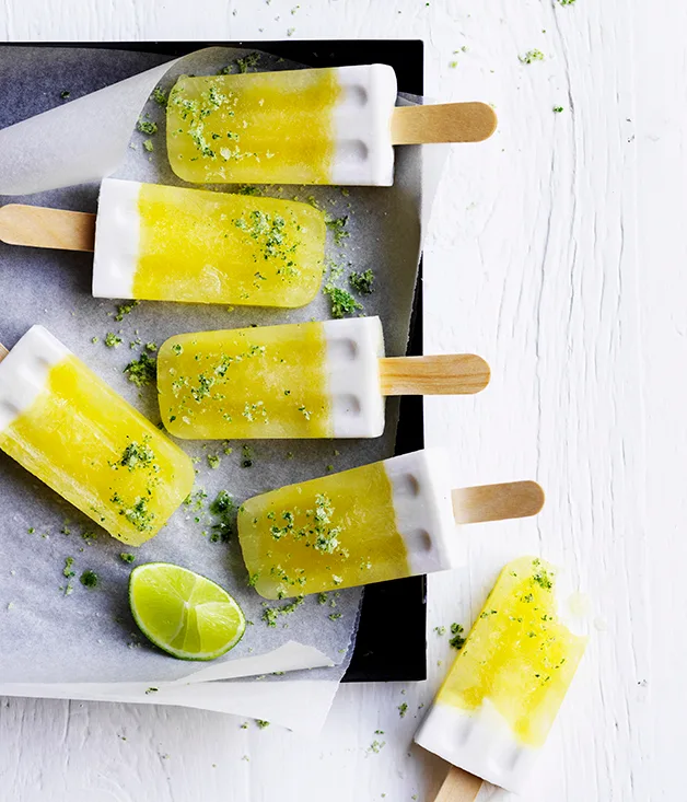 Pine-lime and coconut pops