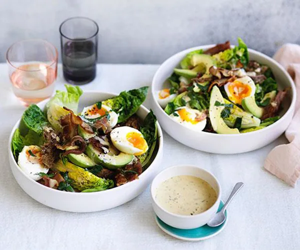 Bacon, egg and avocado salad