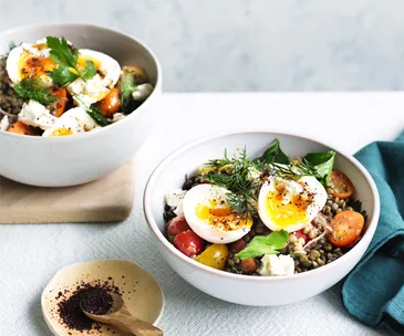 Middle Eastern-style breakfast bowl