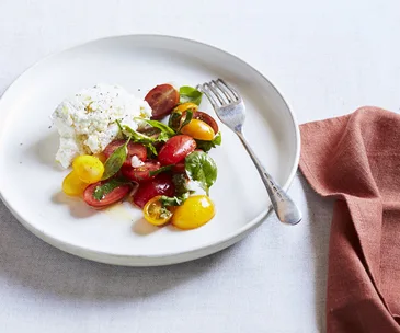 Goat's curd and tomato