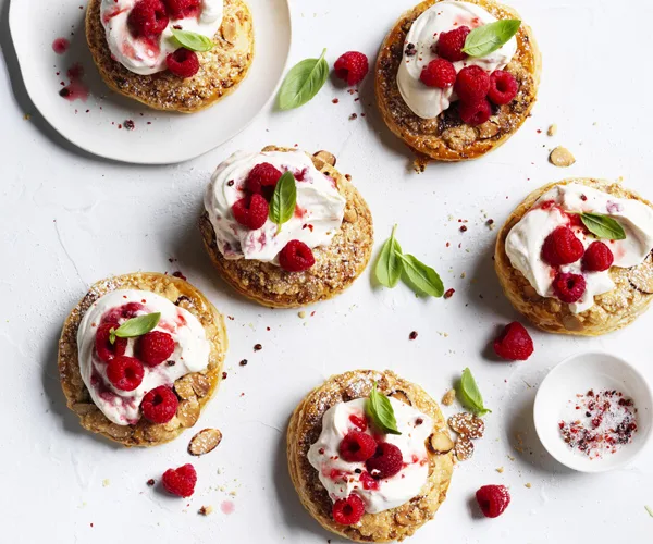 Raspberry-almond crumble galettes