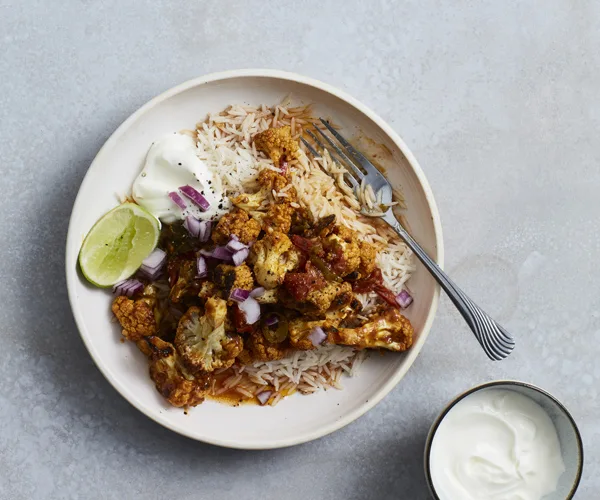 Cauliflower curry with lime and coriander