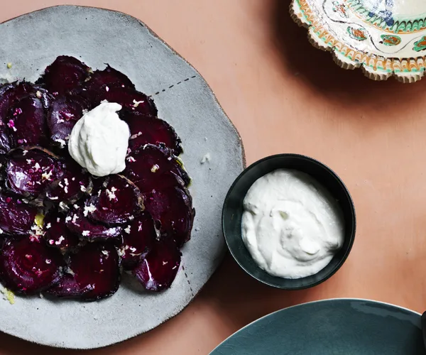 Burnt beetroot carpaccio