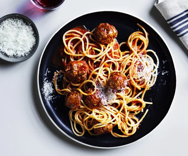 Spaghetti and meatballs