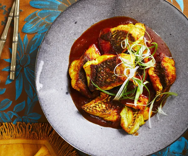 Pan-fried fish with vinegar sambal