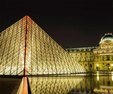 The Louvre at night
