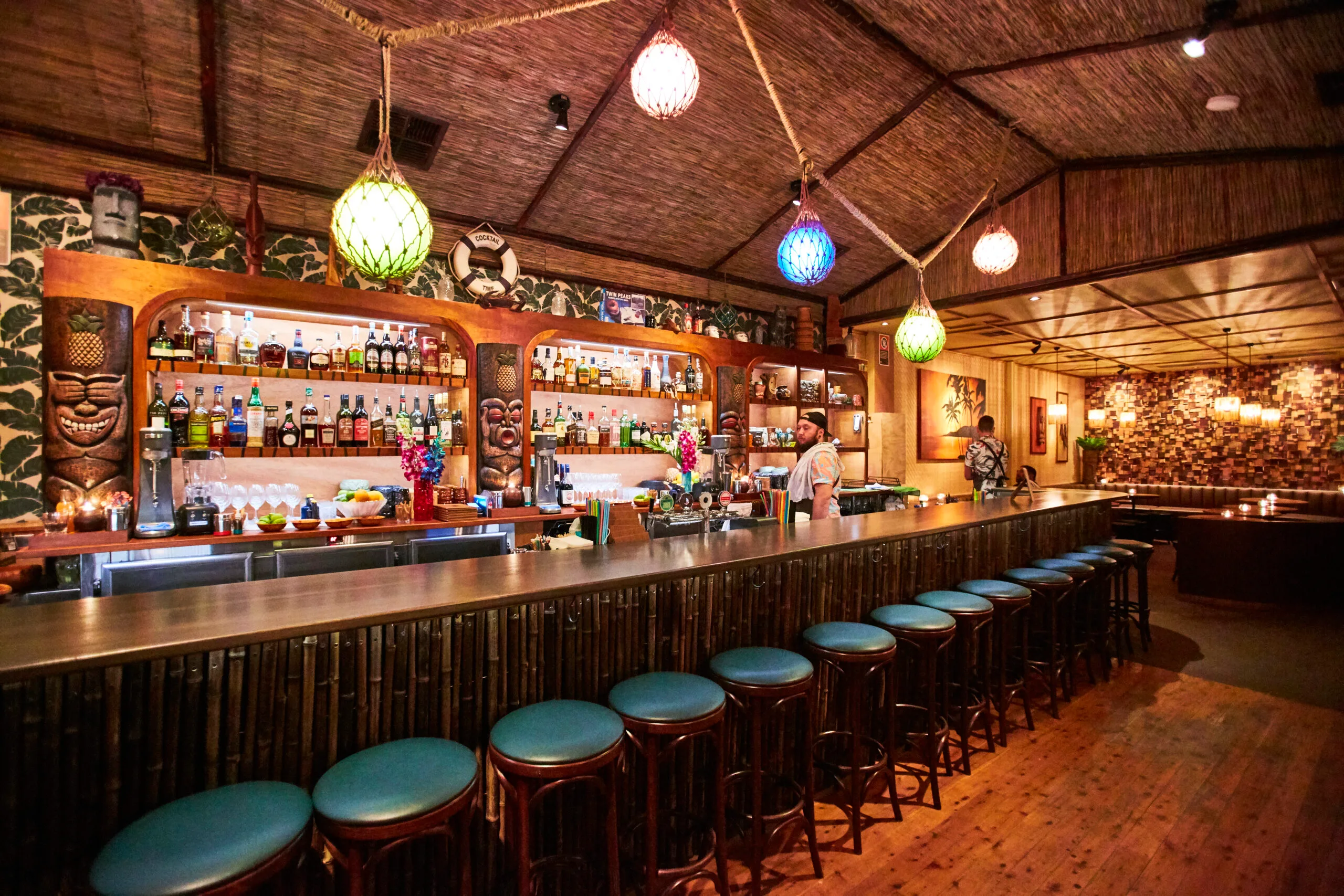 Inside Jacoby's, a tiki-themed bar on Gourmet Traveller's list of best Sydney bars