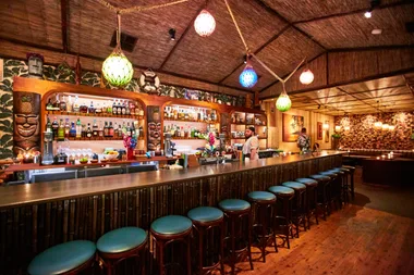 Inside Jacoby's, a tiki-themed bar on Gourmet Traveller's list of best Sydney bars