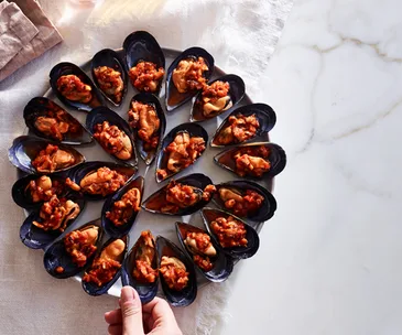 Mussels with chilli and shiitake