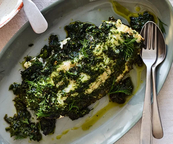 Baked snapper with pistou