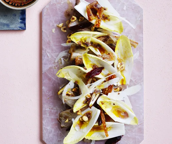 Roast pork, date and witlof salad