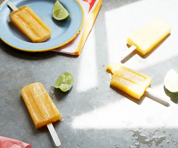 Mango, coconut and lemongrass popsicles