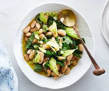 Giant beans and celery