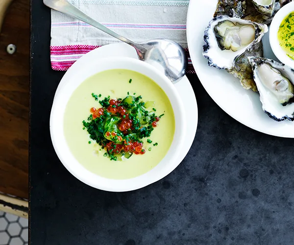 Chilled cucumber soup