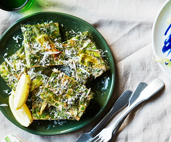 Spring green frittata