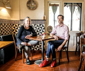 Chef Tansy Good and sommelier John Evans.