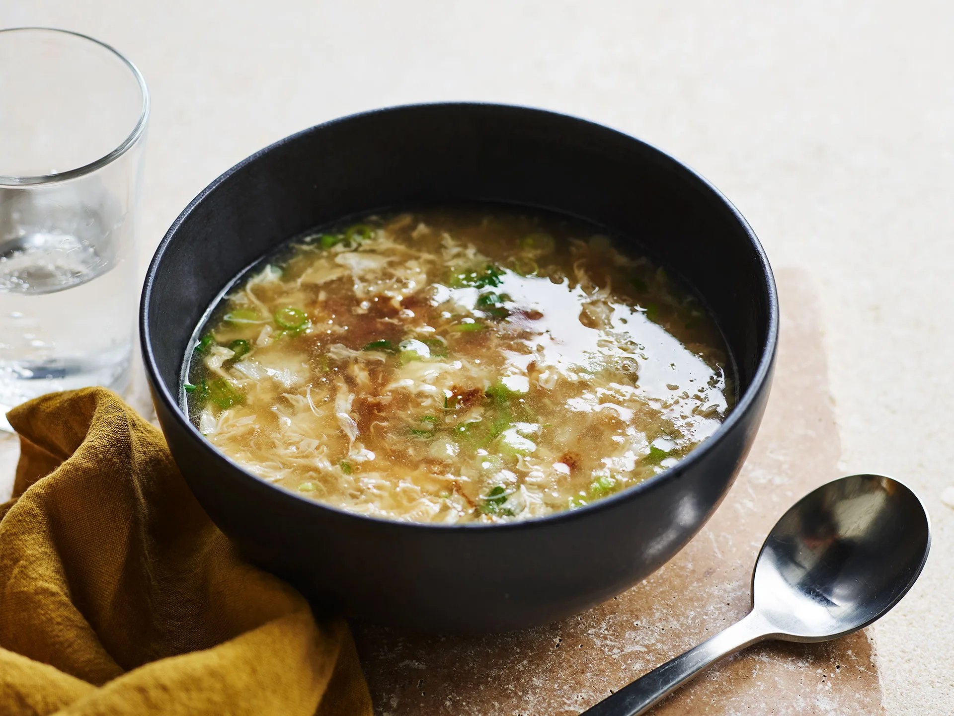 Egg and crab soup