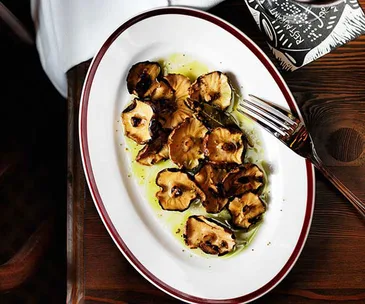 Restaurant Hubert's shiitakes à la Grecque