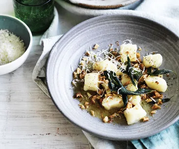 Gnocchi with sage brown butter and walnuts