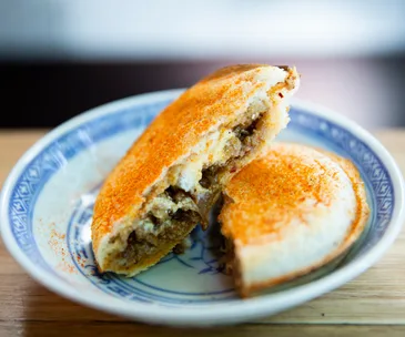 Super Ling's ma po tofu jaffle