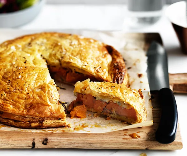 Pumpkin, Gorgonzola and rosemary pie