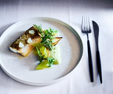 Cutler & Co’s King George whiting with brown butter, pickled onion and dill