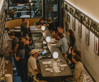 Inside Leigh Street Wine Room, Adelaide.