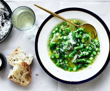 Stefano de Pieri’s minestra di riso e asparagi