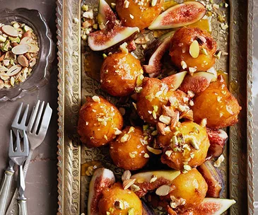 Orange caramel sticky doughnuts