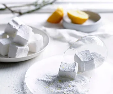 Lemon sherbet marshmallows