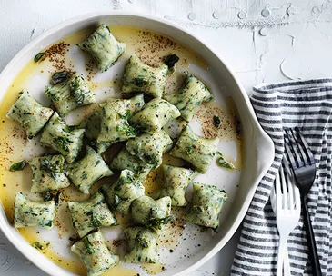 Gnudi with brown butter