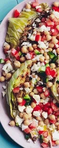 Yemenite pickled cabbage and chickpea salad