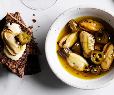 Pickled mussels