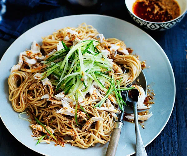 Sichuan chicken noodle salad