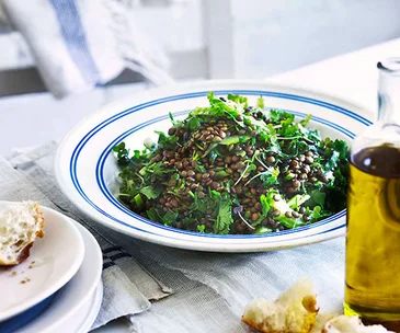 George Calombaris: Lentil and coriander salad