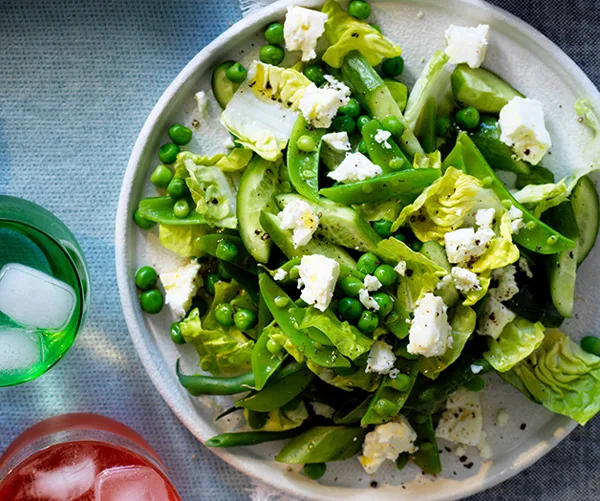Chopped spring green salad