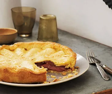 Italian pear and polenta torte