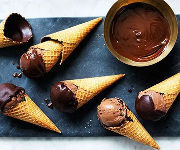 Choc-raisin choc tops