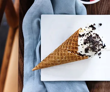 Luca’s mint choc-chip ice-cream cones