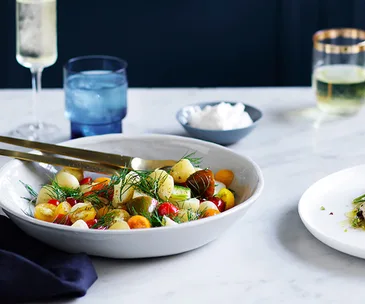 Potato salad and horseradish cream recipe