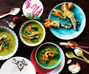 Zucchini and basil soup