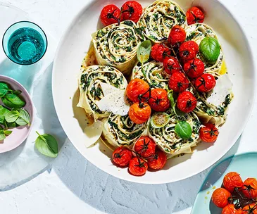 Spinach and ricotta rotolo