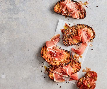 Mike McEnearney’s tomato and jamón bread