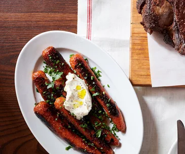 Honey-ginger roasted carrots by Leonardo’s Pizza Palace