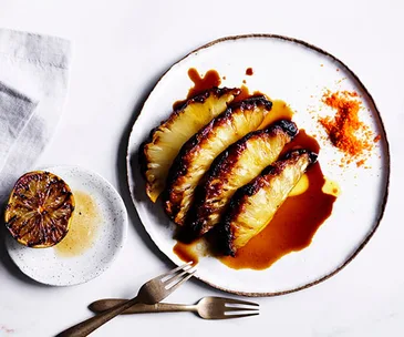 Roasted pineapple with chilli salt