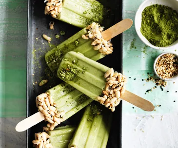 Matcha popsicles