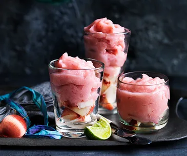 Peach and gin slushie