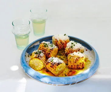 Jason Saxby’s grilled corn with parmesan, brown butter, lemon and bottarga