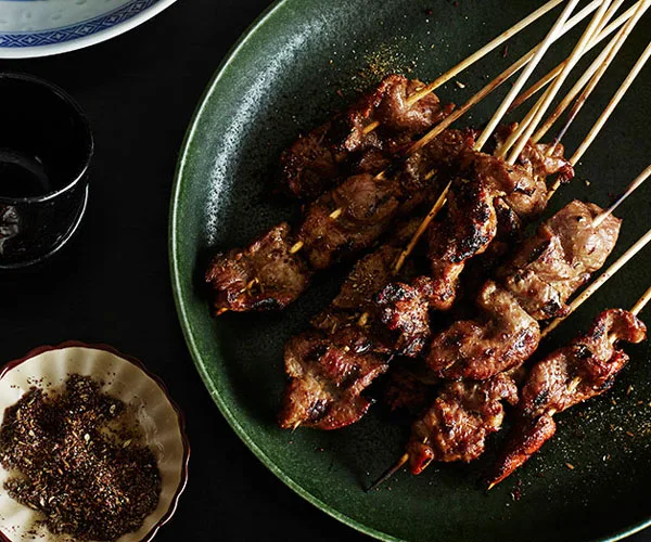 Xinjiang-style lamb skewers